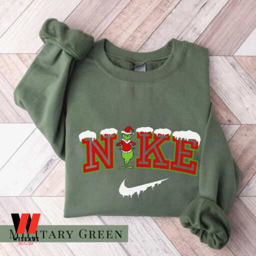 Vintage Grinch Nike Logo Christmas Sweatshirt