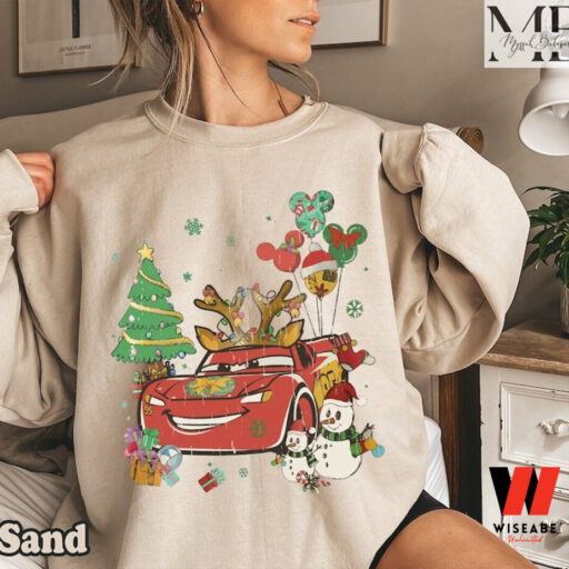 Vintage Lightning McQueen Reindeer Christmas Sweatshirt