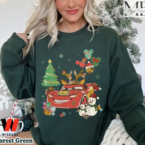 Vintage Lightning McQueen Reindeer Christmas Sweatshirt