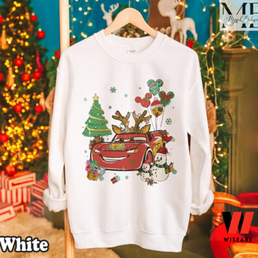 Vintage Lightning McQueen Reindeer Christmas Sweatshirt