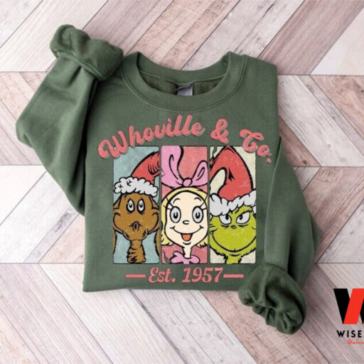 Whoville & Co Est 1957 Grinch Sweatshirt, Grinch And Friend Christmas Sweatshirt