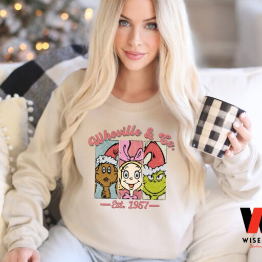 Whoville & Co Est 1957 Grinch Sweatshirt, Grinch Christmas Sweatshirt