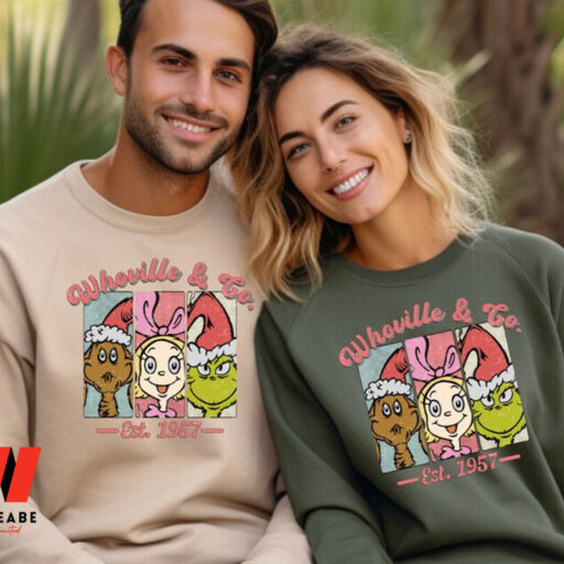 Whoville & Co Est 1957 Grinch Sweatshirt, Grinch Christmas Sweatshirt