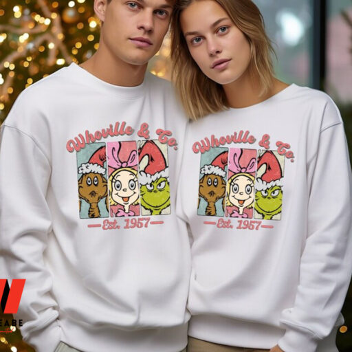 Whoville & Co Est 1957 Grinch Sweatshirt, Grinch Christmas Sweatshirt