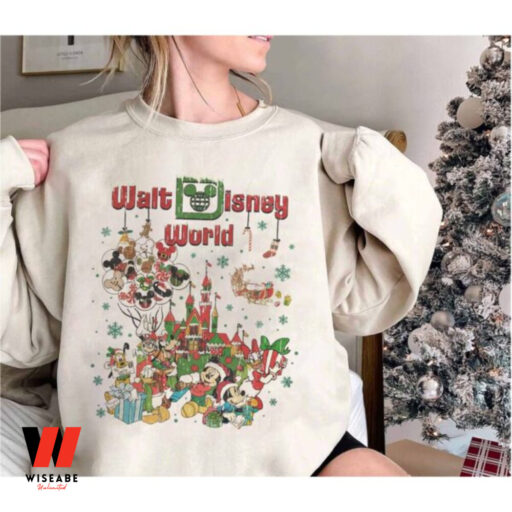 Vintage Walt Disney World Mickey Mouse Christmas Sweatshirt, Christmas Gift