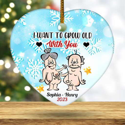 Personalized Old Couple Ornament, Funny Couple Ornament 2023