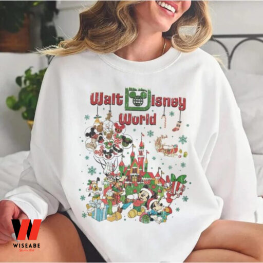 Vintage Walt Disney World Mickey Mouse Christmas Sweatshirt, Christmas Gift