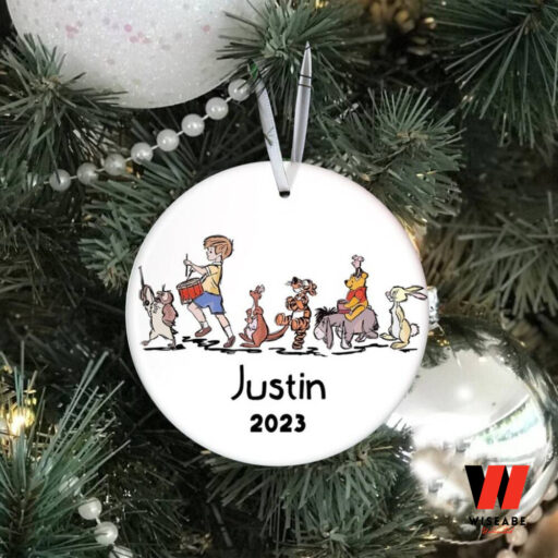 Personalized Pooh And Friends Walking Christmas Ornament