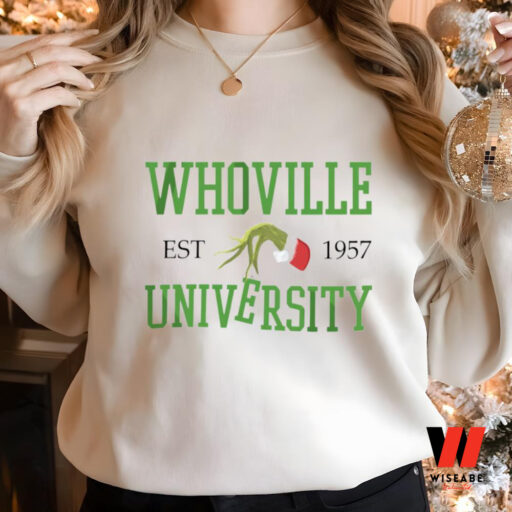 Grinch Hand Whoville University EST 1957 Sweatshirt