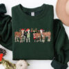 Christmas Cow Sweatshirt, Farm Christmas Shirt