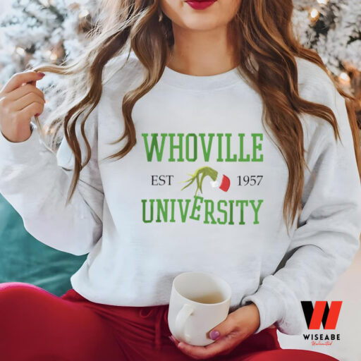 Grinch Hand Whoville University EST 1957 Sweatshirt