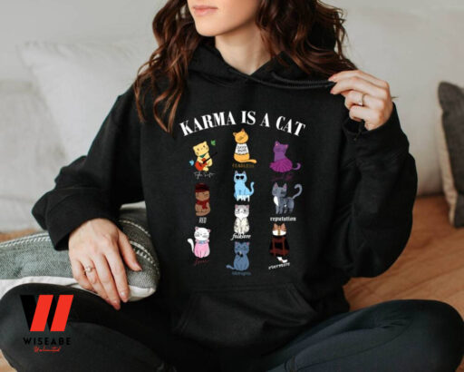 Karma Is A Cat, Music Albums As Books Sweatshirt, Fan Shirt, Music Shirt, Music Fan Album Sweatshirt