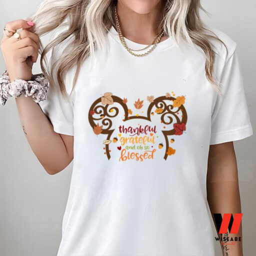 Minnie Ear Thankful Mickey Thanksgiving Shirt