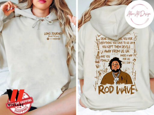 Retro Rod Wave W Long Journey Lyrics 2 side Hoodie, Retro Nostalgia Tour Inspired Sweatshirt