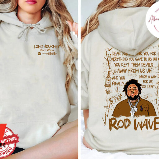 Retro Rod Wave W Long Journey Lyrics 2 side Hoodie, Retro Nostalgia Tour Inspired Sweatshirt