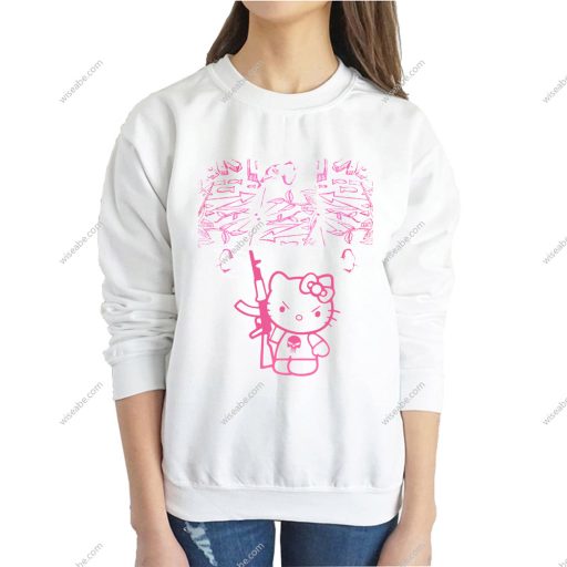 Hello Kitty With Pink Gun Shirt