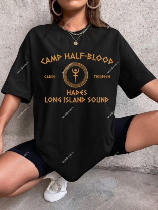 Camp Half Blood Cabin Thirteen Hades Long Island Sound T-shirt