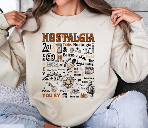 Retro Nostalgia Track Lists Rod Wave Crewneck Sweatshirt, Nostalgia Hoodie, Rod Wave Shirt