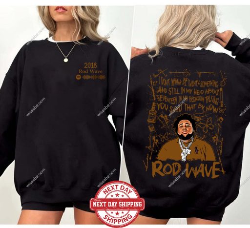 Retro RW 2018 Inspired Hoodie, Vintage Nostalgia Music Tour Aesthetic Shirt, Retro RW Lyrics 2 side Sweatshirt, Rod Wavee Fans Gifts