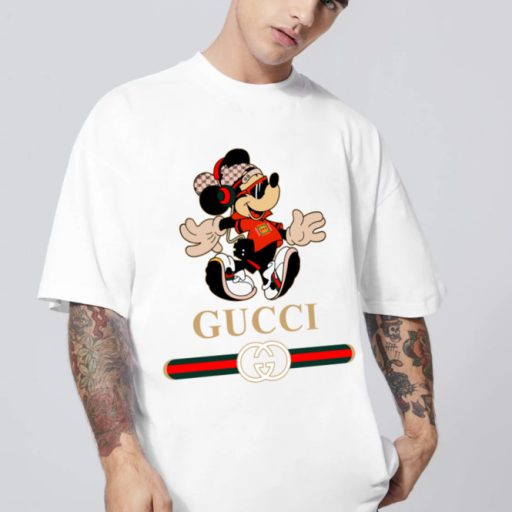 Gucci Aldo T Shirt For Men And Women, Fake Mickey Gucci T Shirt For Men And Women