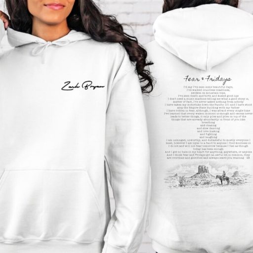 WIseabe Zach Bryan Fear And Fridays Full Poem Gift For Fan T Shirt, Zach Bryan Front And Back Sweatshirt or Hoodie, Country Music,Zach Bryan 90s Rap Hoodie