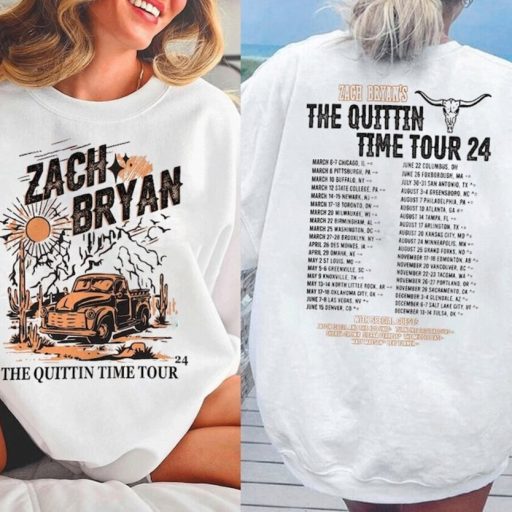 Wiseabe Retro Zack Bryann The Quittin Time Tour Gift For Friend Sweatshirt tb Shirt, Zachh Brian Sweatshirt, Hoodie Shirt