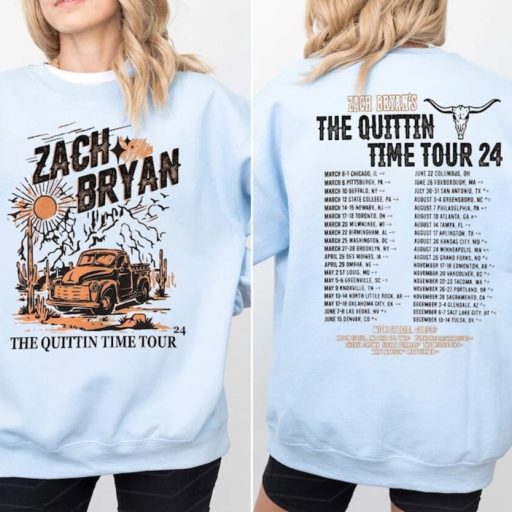 Wiseabe Retro Zack Bryann The Quittin Time Tour Gift For Friend Sweatshirt tb Shirt, Zachh Brian Sweatshirt, Hoodie Shirt