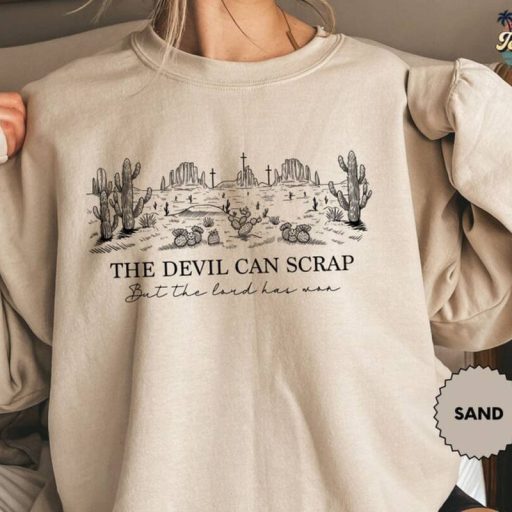 Wiseabe The Devil Can Scrap But The Lord Has Won Sweatshirt, Zach Bryan Sweatshirt T Shirt Gift for Fan, Western Crewneck