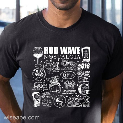 Wiseabe Vintage Nostalgia Track Lists Rod Wave Sweatshirt, Rod Wave Nostalgia Sweatshirt, Rod Wave Shirt