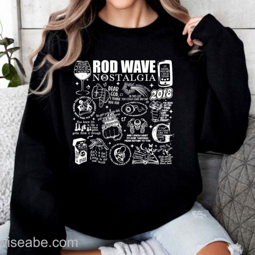 Wiseabe Vintage Nostalgia Track Lists Rod Wave Sweatshirt, Rod Wave Nostalgia Sweatshirt, Rod Wave Shirt