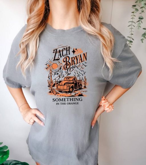 Wiseabe Zach Bryan Something In The Orange comfort colors T Shirt Gift For Friend, Vintage Zach Bryan Fan Gift, Country Music T-shirt, American Heartbreak Shirt, gift