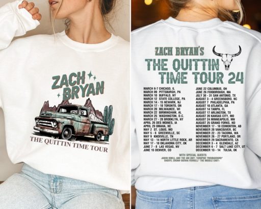 Wiseabe Zach Bryan The Quittin Time Tour 2024 Sweatshirt, Country Music Singer, Zach Bryan Merch, Zach Bryan Fan Shirt, The Quittin Time Tour Hoodie