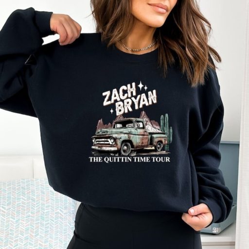 Wiseabe Zack Brian The Quittin Time Tour 2024 Sweatshirt T Shirt Hoodie Gift For Fan, Country Music Shirt, Zachh Bryann Merch, Zachh Brian Fan Shirt, The Quittin Time Tour Hoodie