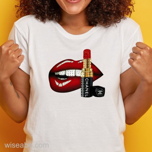 Wiseabe Cheap Chanel Lips And Lipstick T Shirt, Gift For Your Womern