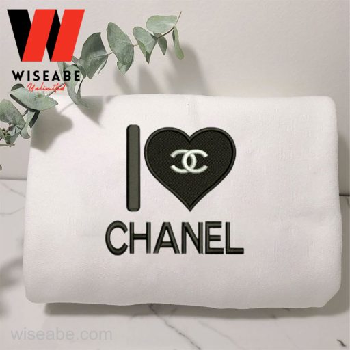 Wiseabe Cheap I Love Chanel Embroidered Sweatshirt, Chanel Inspired Shirt