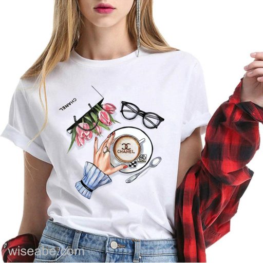 Wiseabe Cheap Coffee Chanel Inspired Women Shirt, Perfect Gift For Mother