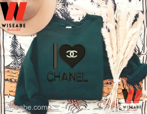 Wiseabe Cheap I Love Chanel Embroidered Sweatshirt, Chanel Inspired Shirt