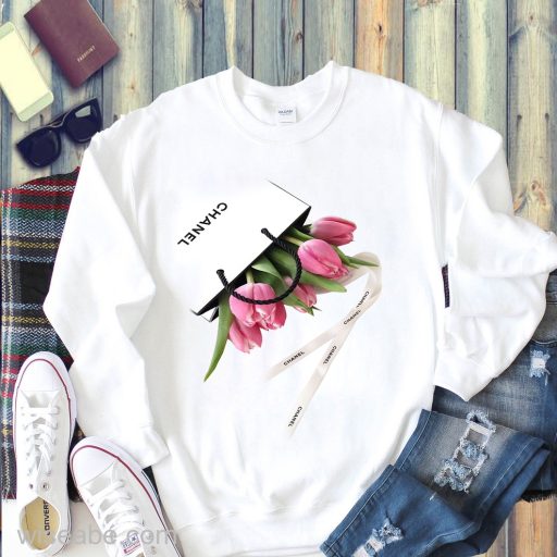 Wiseabe Cheap Tuylips Flower Chanel Inspired Shirt, Perfect Gift For Mother