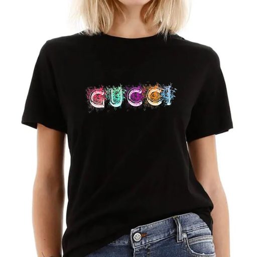 Wiseabe Cheap Watercolor Logo Gucci T Shirt Womens, Gucci T Shirt Mens