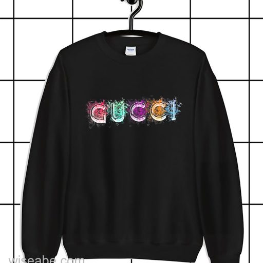 Wiseabe Cheap Watercolor Logo Gucci T Shirt Womens, Gucci T Shirt Mens