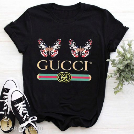 Wiseabe Luxury gift for her for him, Butterfly Gucci T-Shirt For Men Women Unisex Women’s Men’s Luxury Shirts