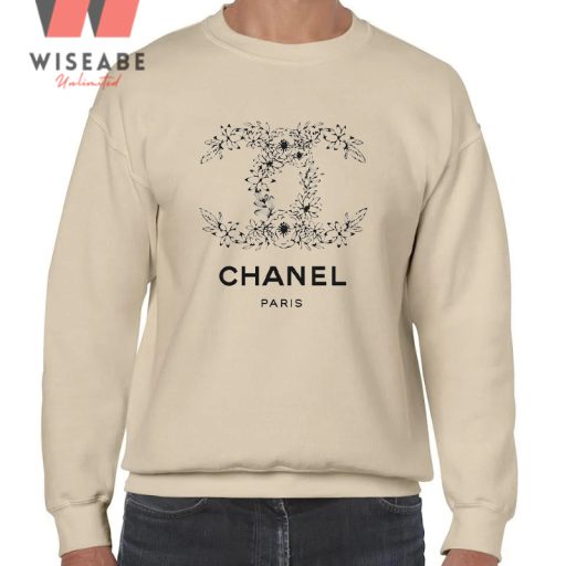 Wiseabe Vintage Floral Chanel Logo T Shirt, Chanel Inspired Shirt