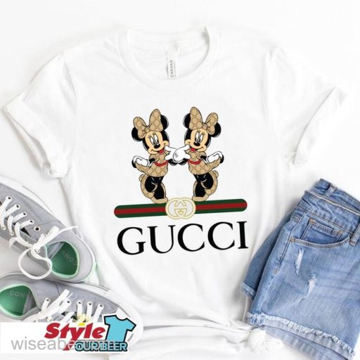 Wiseabe Funny Minnie Mouse Gucci Disney T Shirt, Mickey Mouse Gucci T Shirt Womens