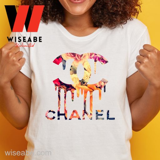 Wiseabe Floral Dripping Chanel Logo Shirt Women, Gift For Your Mother