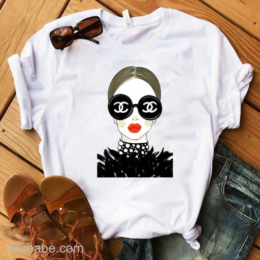 Wiseabe Girl Chanel Glasses Fashion Shirt, Cheap Chanel Shirt For Men And Women