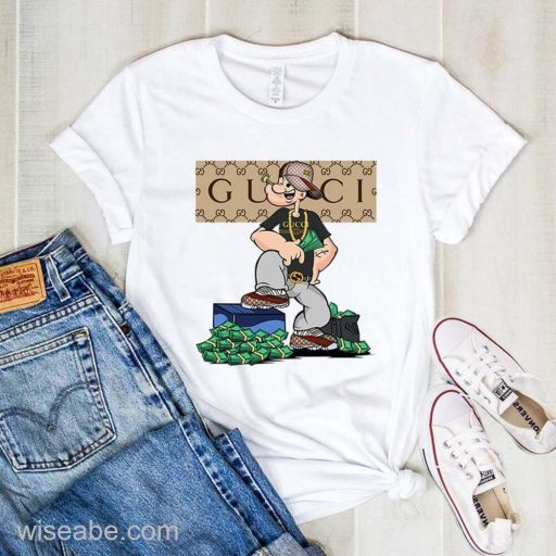 Wiseabe Cool Popeye Gucci T Shirt Mens, Cheap Logo Gucci Original T Shirt