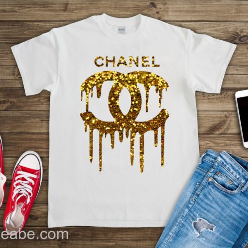 Wiseabe Chanel Dripped Logo Shirt, Chanel Fashion T-shirt, Gifts For Her, Gifts For Couples Shirts