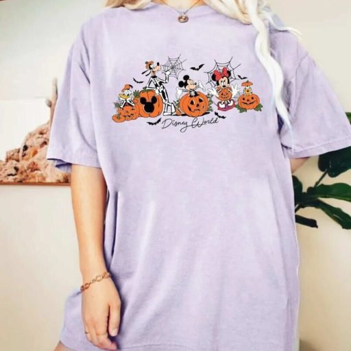 Wiseabe Mickey and Friends Disney World Halloween Shirt, Pumpkin Mickey, Disney Spooky Shirt, Disney Halloween Shirt