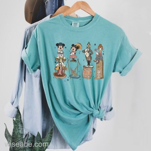 Wiseabe Retro The Haunted Mansion Shirt, Mickey and Friends Halloween Shirt, Disney Spooky Season Shirt,Disney Halloween Party Shirt