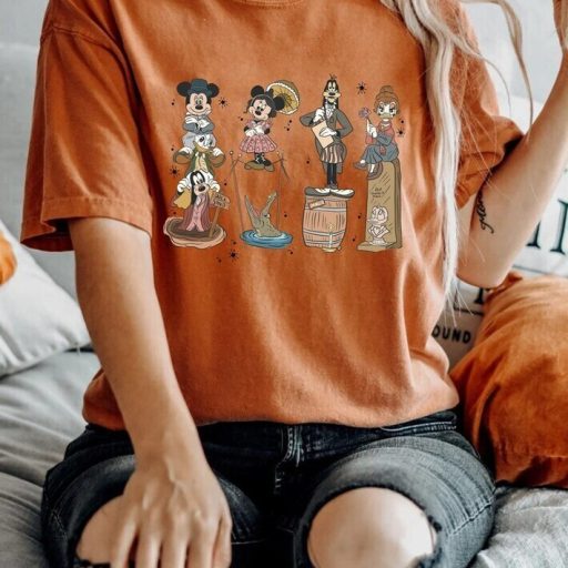 Wiseabe Retro The Haunted Mansion Shirt, Mickey and Friends Halloween Shirt, Disney Spooky Season Shirt,Disney Halloween Party Shirt